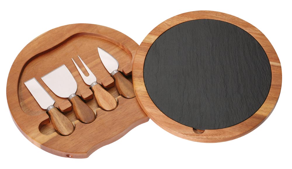 acacia cheese set