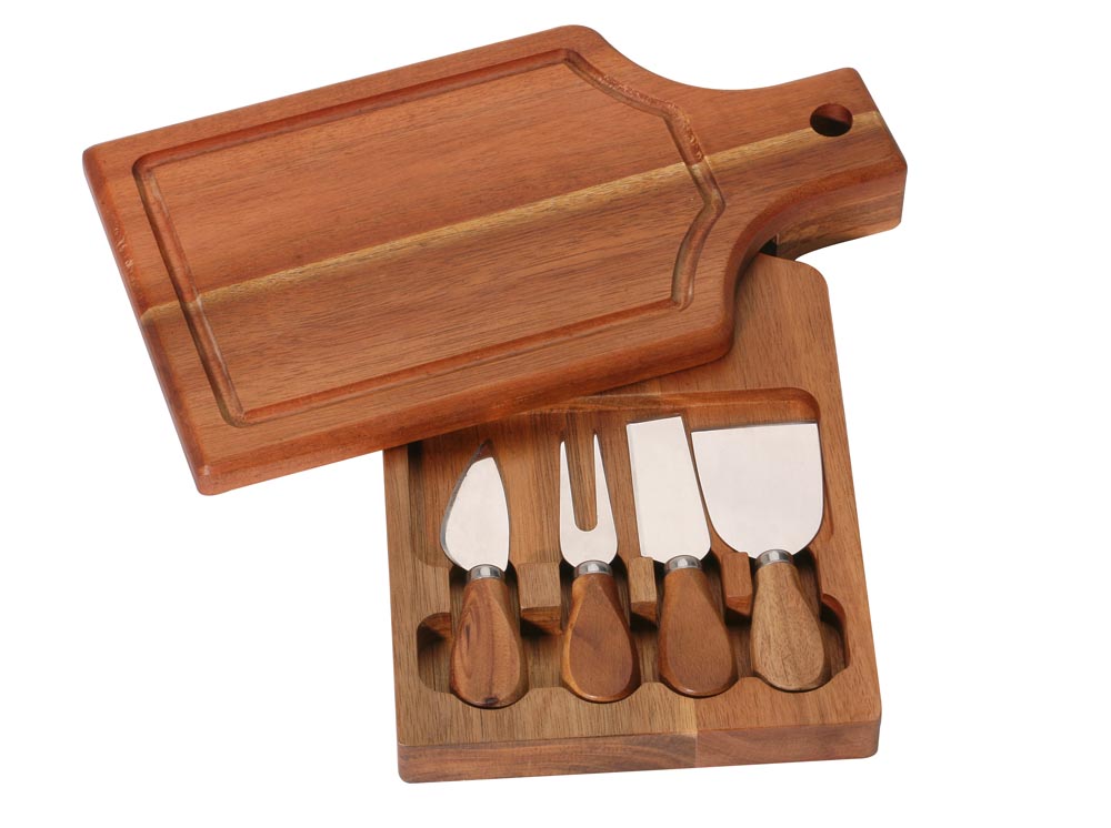 acacia cheese set